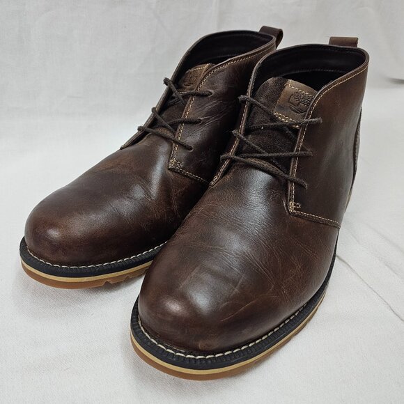 TIMBERLAND A12HY GRANTLY CHUKKA BOOT DARK BROWN LEATHER ORTHOLITE MENS SIZE 13 - Picture 1 of 10